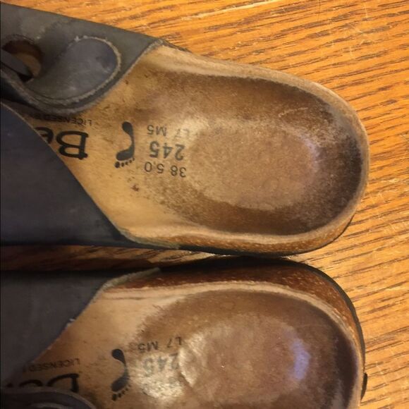 3 strap betula Birkenstock sandals 38 size 7 black - Picture 2 of 8